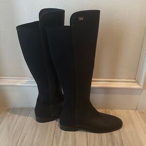 NWOT Stuart Weitzman Black Knee High Boots
